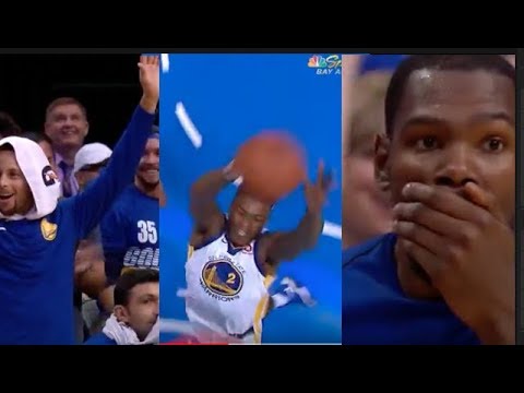 Jordan Bell Off the Backboard Dunk   Warriors vs Mavericks   October 23, 2017   2017 18 NBA season