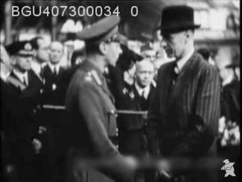 King George VI welcomes President Raczkiewicz  1940