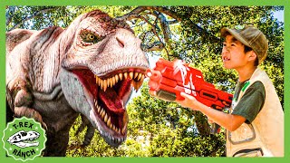 Jurassic Escape: Track the T-Rex! | T-Rex Ranch Adventures | Kids Songs | Moonbug Kids