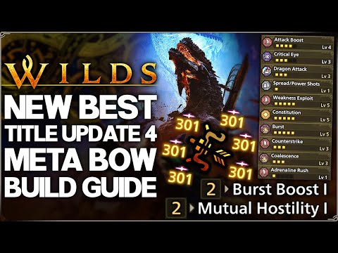 Monster Hunter Wilds - New Best OP Bow Build - Highest Damage Title Update 4 - Gogmazios Set Guide!
