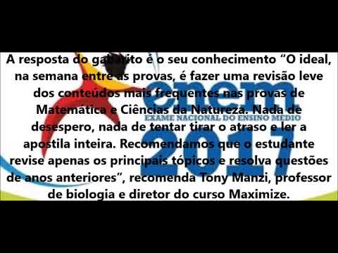 Enem 2017- Resposta do gabarito da prova do enem 2017