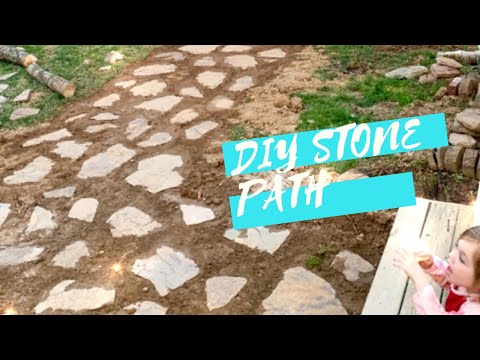 Make A Beautiful Stone Path For Free! (You Will Sweat)