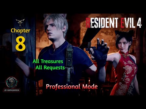 Resident Evil 4 Remake | Professional | Chapter 8 : How to Find Ashley & Solve Castle Puzzle | 60FPS