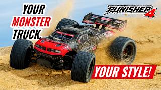 PUNISHER-4 - Monster Truck 4WD 3-4S - RTR - modrá