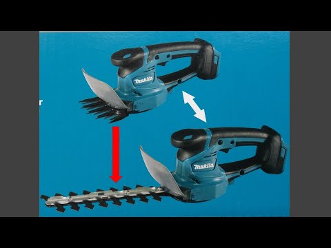 Akumuliatorinės gyvatvorių/žolės žirklės Makita DUM111SYX video
