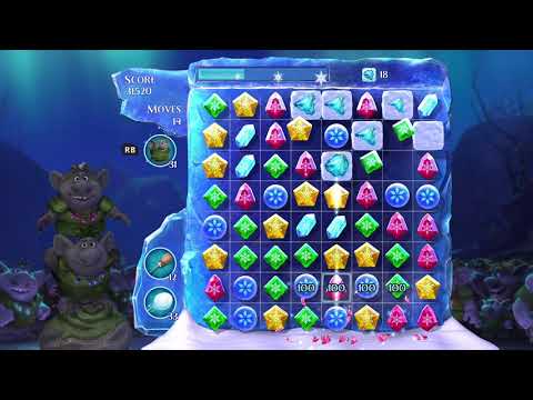 Frozen Free Fall: Snowball Fight Level 205 Walkthrough, No Power Ups