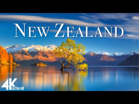 FLYING OVER NEW ZEALAND 4K UHD - Relaxing Music With Stunning Beautiful Nature 4K Video Ultra HD