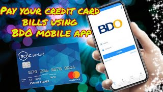 How to pay credit card using BDO mobile app