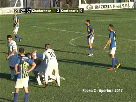 Chañarense 4 - 0 Centenario - 2º Fecha torneo Apertura 2017 L.I.F.