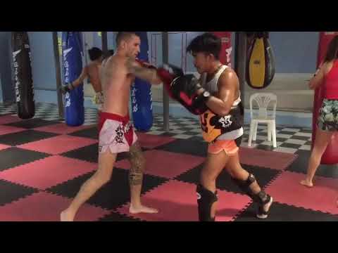 Sean Clancy on pads with Firstt