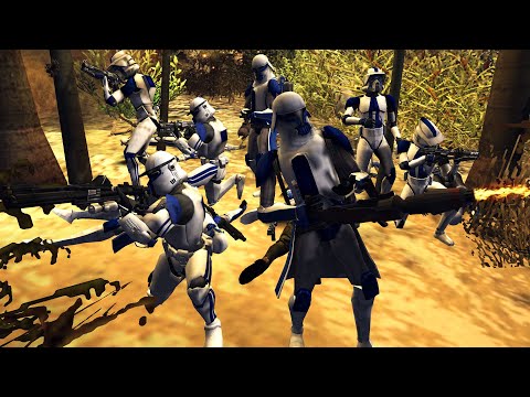 501st Flame Clones BURN Through the JUNGLE! - Men of War: Star Wars Mod Battle Simulator