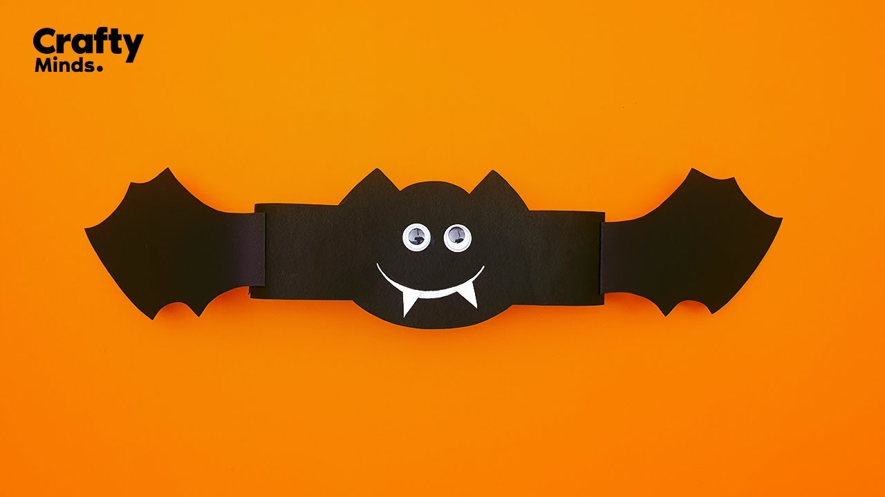 Halloween Bat Hat Craft Ideas |  Halloween Bat Crown With Papers | Crafty Minds