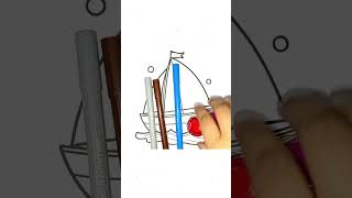 Easy Step-by-Step Boat Drawing Tutorial for Kids And Toddlers | Drawing For Baby | Part 01