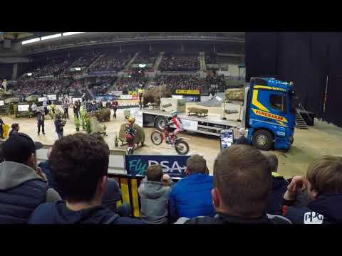FIM indoor trials sheffield uk 2018 Adam raga Toni Bou Iwan Roberts Martin Lampkin trial arena