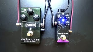 Video thumbnail for Pigtronix Constellator vs. MXR Carbon Copy by DelayDude