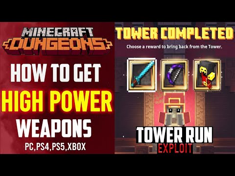 EASY HIGH ITEM POWER Level Exploit / Glitch For Minecraft Dungeons Tower PS5, PS4, PC, XBOX 2023
