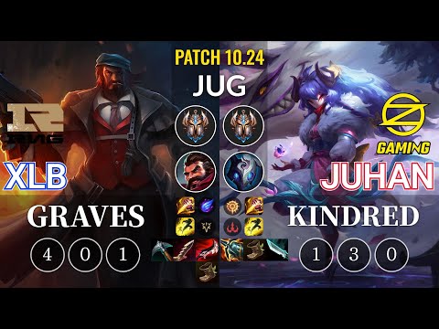RNG XLB Graves vs OZ Juhan Kindred Jungle - KR Patch 10.24