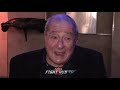 BOB ARUM "RUIZ DISGRACED HIMSELF & HURT BOXING! USYK HAS A GOOD SHOT AT BEATING JOSHUA!"