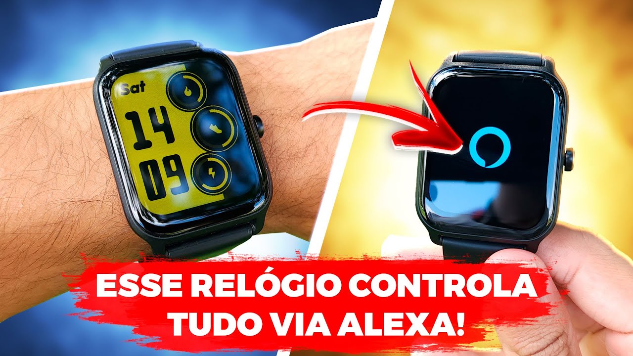 Miniatura da avaliação em vídeo de Smartwatch Feminino 1,83 Polegadas HD com Alexa e Bluetooth