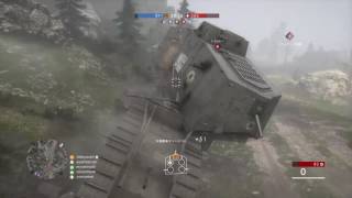 戦車に突っ込んだ！！