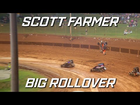 Midgets: Scott Farmer Rollover - Archerfield Speedway