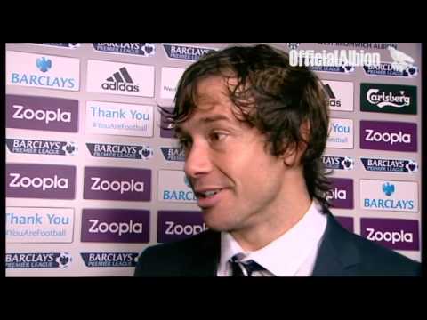 Diego Lugano on his first goal for West Bromwich Albion