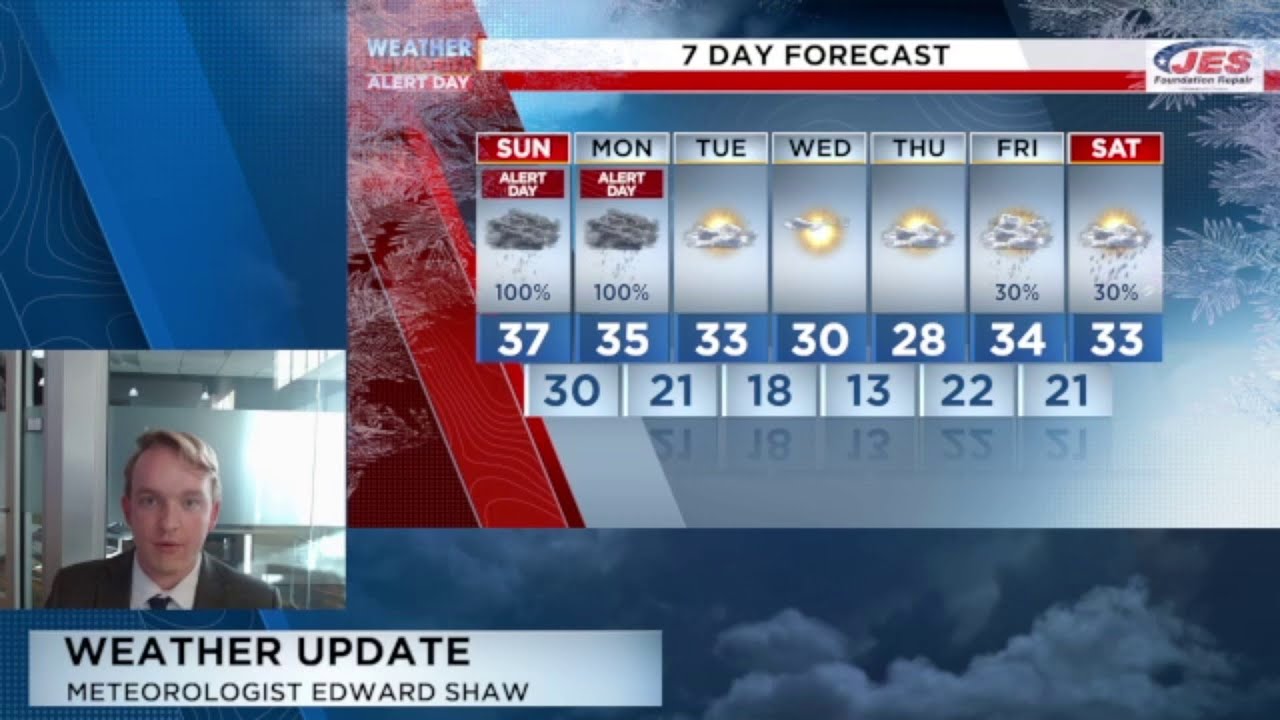 9 a.m. Jan 5. Weather Authority Alert Day update with Edward Shaw