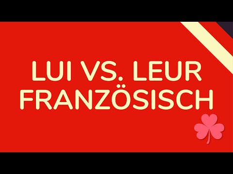 LUI vs. LEUR FRANZÖSISCH - schnell & einfach erklärt (animiert) 🇩🇪