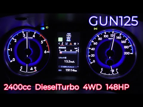 (2019y) HILUX full acceleration test. TOYOTA GUN125.Diesel turbo