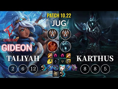 GRF GIDEON Taliyah vs Karthus Jungle - KR Patch 10.22