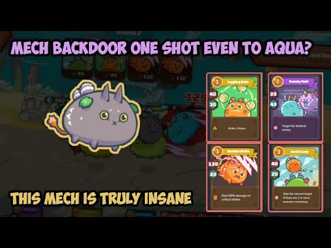 Mech Backdoor Furball One Shot to Double Plants and Even Aqua - Axie Infinity