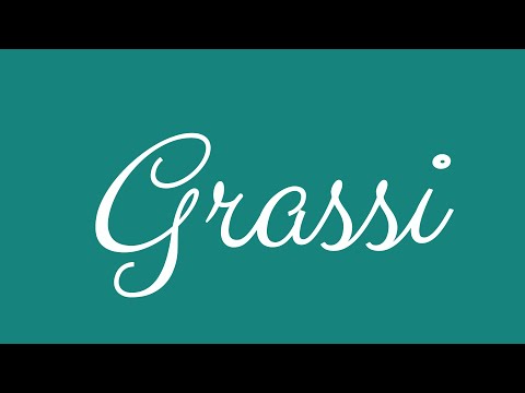Learn how to Write the Name Grassi Signature Style in Cursive Writing