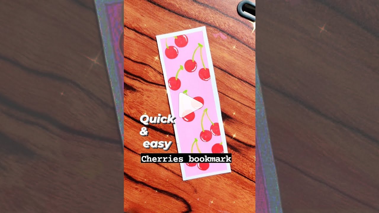 Simple Cherry Bookmark | Acrylic Bookmark Painting | Art And Esthetic | E3 Media