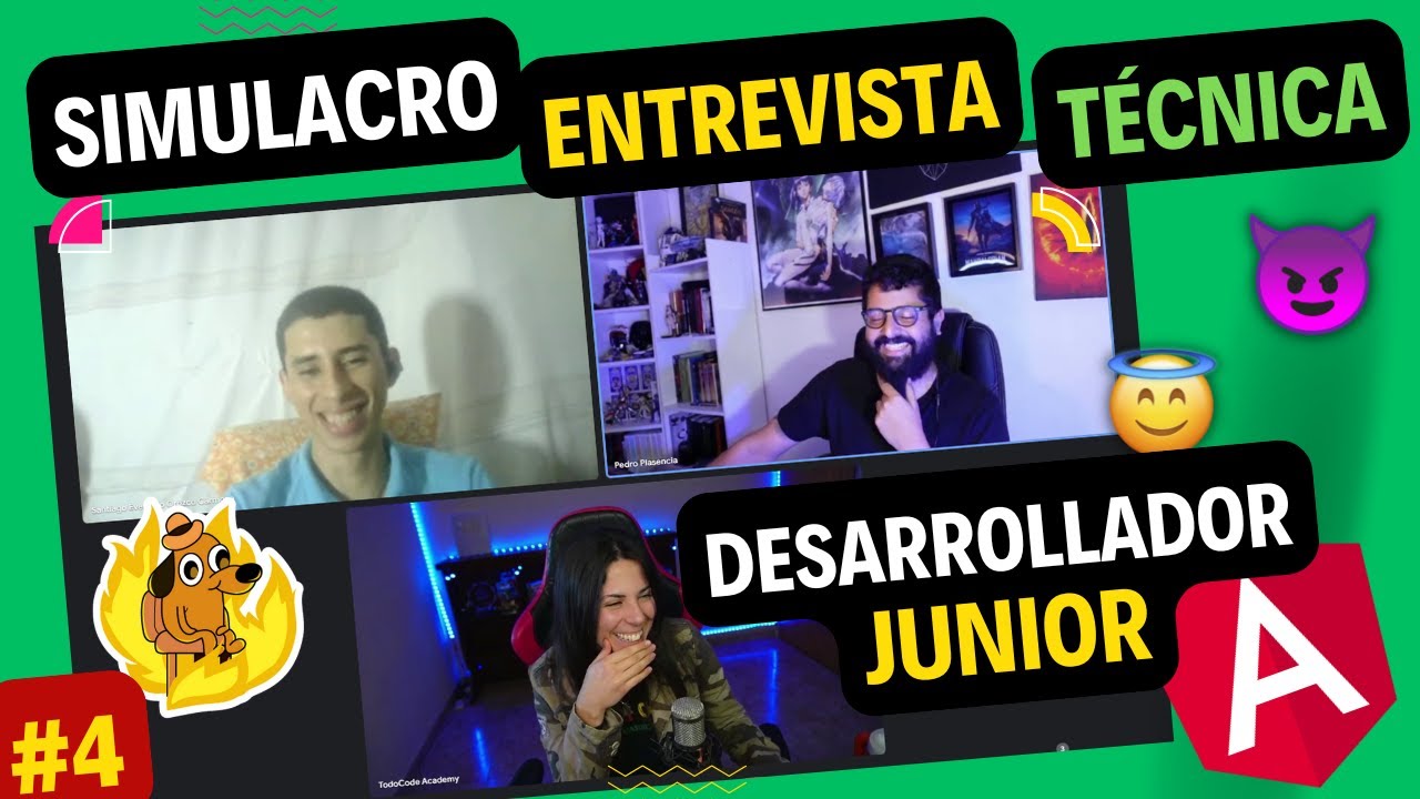 🤩 SIMULACRO de ENTREVISTA TÉCNICA para DESARROLLADOR JUNIOR con ANGULAR (Santiago) 💻 #4