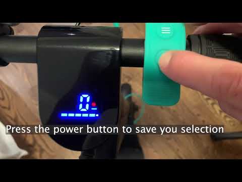 Settings mode on the Levy scooters