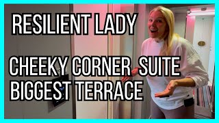 Virgin Voyages Resilient Lady Cheeky Corner Suite Biggest Terrace Deck 14. Cabin 14011Z