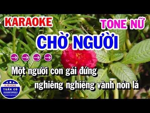 Karaoke Chờ Người || Nhạc Sống Tone Nữ Beat Gm | Karaoke Tuấn Cò