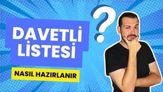 DÜĞÜNÜNDE KİM KİMİNLE OTURMALI | Davetli Listesi Hazırlama