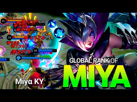 Miya Hard Carry Outplay Gameplay!! Insane Burst Damage Miyα KY Global Rank of Miya - Mobile Legends