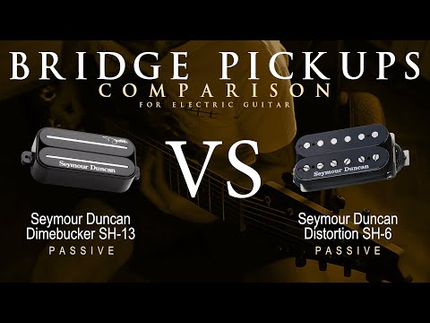 Seymour Duncan DIMEBUCKER SH-13 vs DISTORTION SH-6 - Bridge Guitar Pickup Comparison Tone Demo