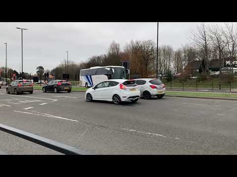 Repainted A-Line Coaches YJ07 PCF & Go North East 6141 | 792 & 794 | Stamfordham Road