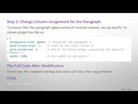 How to Make an Element Span Both Explicit and Implicit Columns in CSS Grid