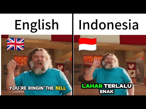 Steve Lava Chicken Original vs Bahasa Indonesia - Minecraft Movie