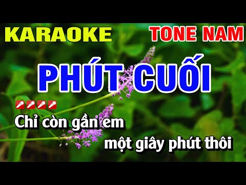 Karaoke Phút Cuối Tone Nam Nhạc Sống | Nguyễn Linh