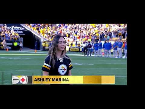 Ashley Marina National Anthem Pittsburgh Steelers vs. Buffalo Bills 2023