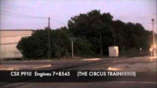 CSX P910 At Tampa FL, (The Circus Train!!!!!!!!!!!!!!) 11-17-10