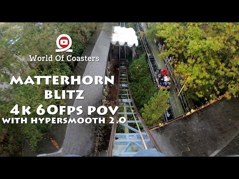 Matterhorn Blitz - 4K 60FPS POV With HyperSmooth 2.0 (Europa Park)