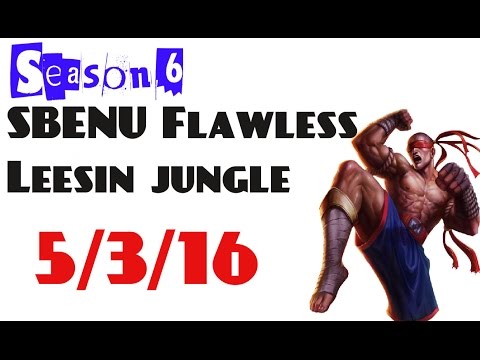 Korea Challenger LOL - SBENU Flawless - Leesin jungle (Jan 30, 2016)