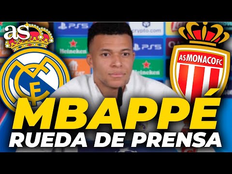 KYLIAN MBAPPÉ, IMPRESIONANTE RUEDA PRENSA completa REAL MADRID - MÓNACO hoy: PITADA, VINICIUS...