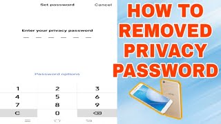 HOW TO REMOVED PRIVACY PASSWORD